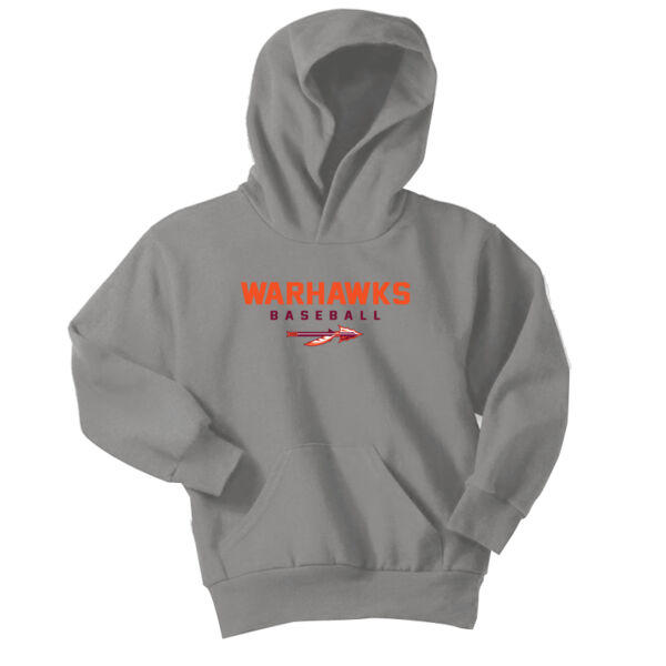 Warhawks Baseball Logo 1 - Youth Core Fleece Pullover Hooded Sweatshirt - Youth Core Fleece Pullover Hooded Sweatshirt Thumbnail