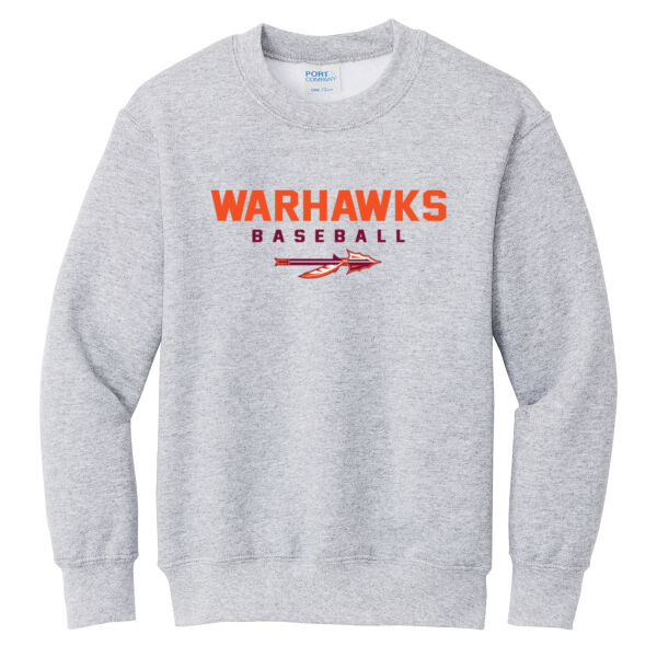 Warhawks Baseball Logo 1 - Youth Core Fleece Crewneck Sweatshirt Thumbnail