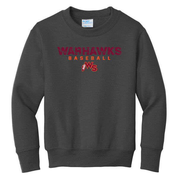 Warhawks Baseball Logo 2 - Youth Core Fleece Crewneck Sweatshirt Thumbnail