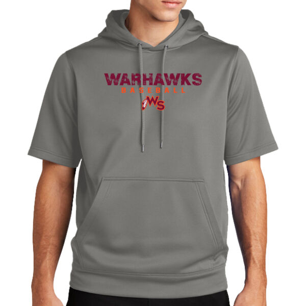 Warhawks Baseball Logo 2 - Sport Wick ® Fleece Short Sleeve Hooded Pullover Thumbnail
