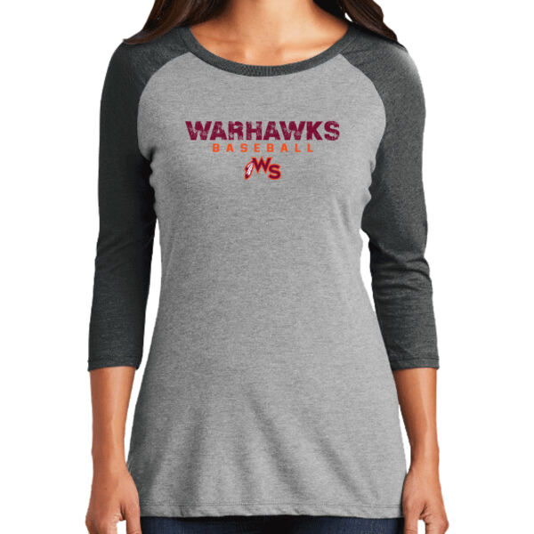 Warhawks Baseball Logo 2 - Women's Perfect Tri ® 3/4 Sleeve Raglan Thumbnail