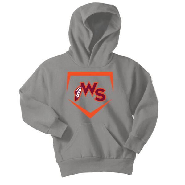 Warhawks Baseball Logo 3 - Youth Core Fleece Pullover Hooded Sweatshirt Thumbnail