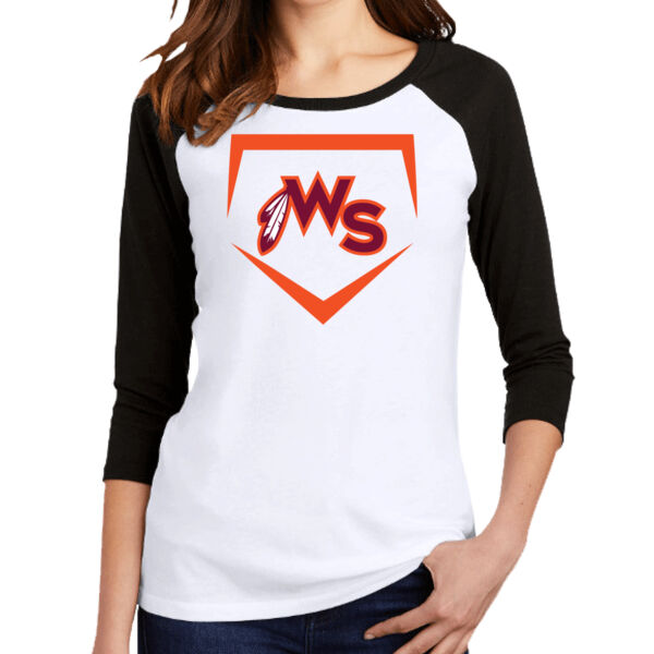 Warhawks Baseball Logo 3 - Women's Perfect Tri ® 3/4 Sleeve Raglan Thumbnail